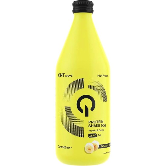 QNT PROTEIN SHAKE GLASS BOTTLE BANANA 500 ML